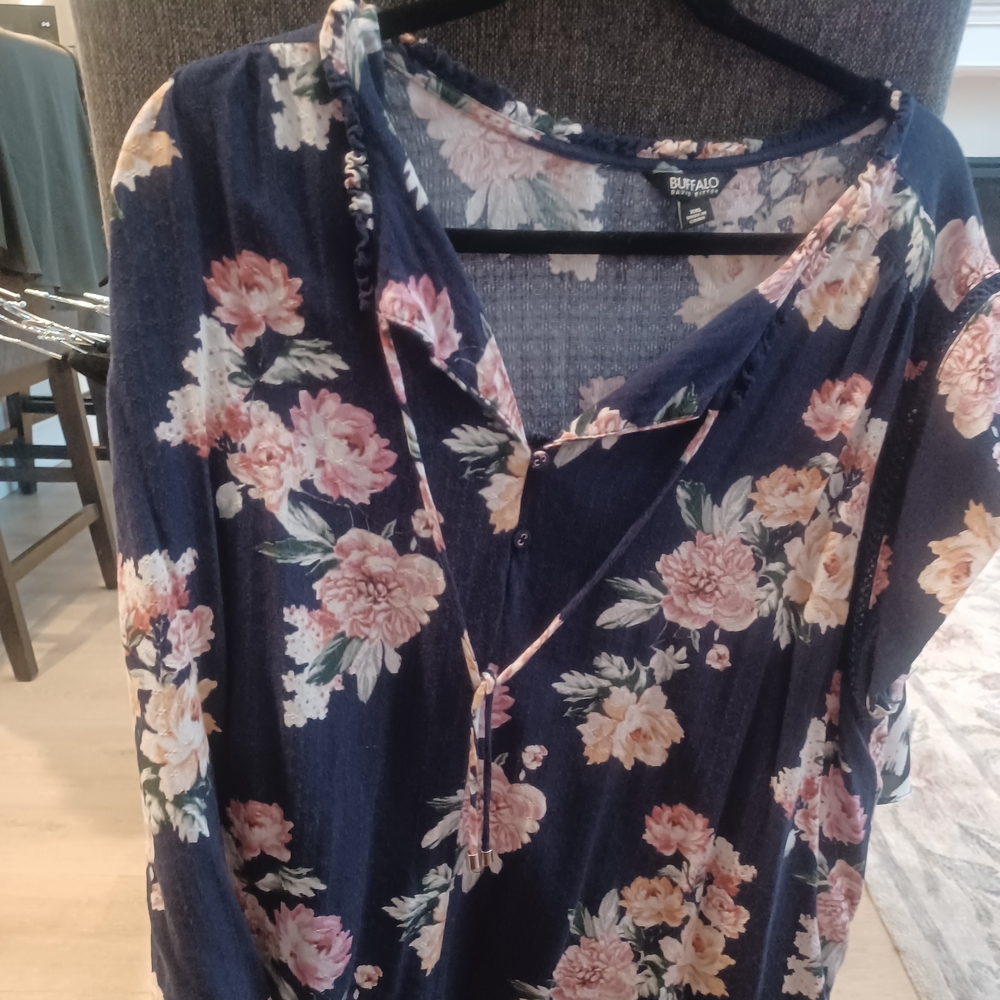 Buffalo Floral Navy Blouse